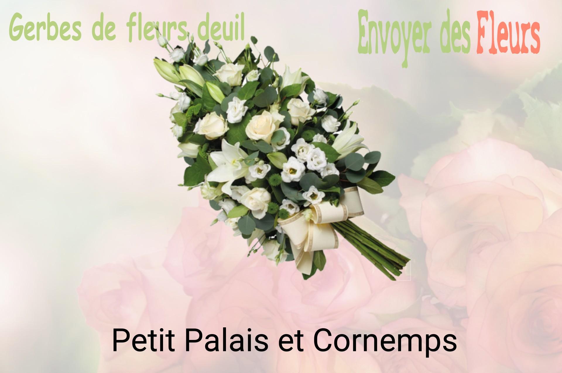 Gerbe de fleurs de deuil livrée à Petit-Palais-et-Cornemps